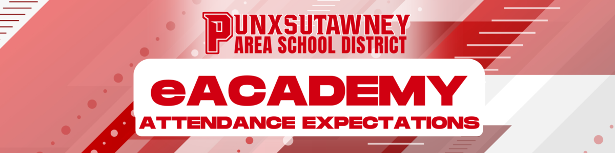 read and white eAcademy attendance banner
