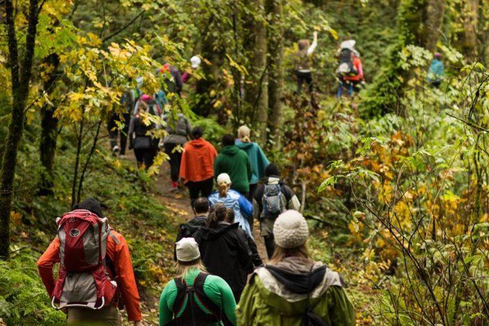 picture of people climbing up a mountain side
