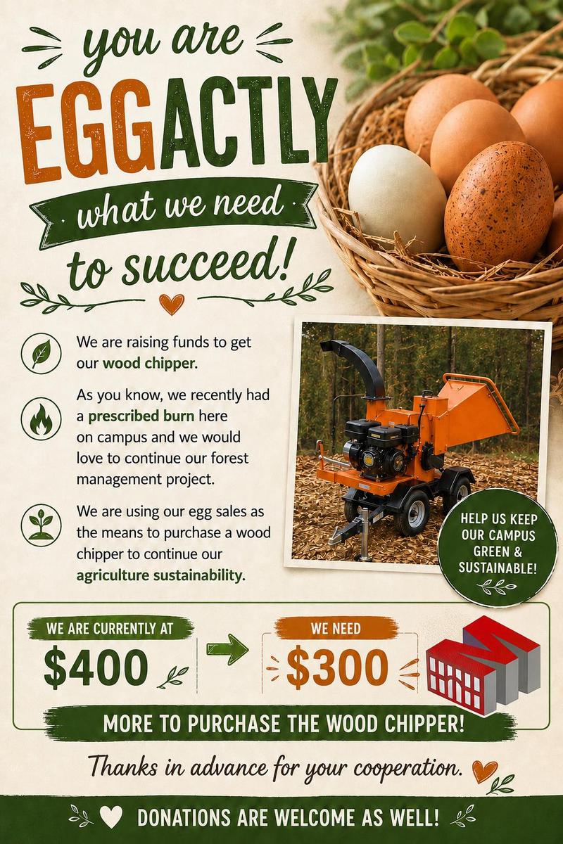Agriculture Program Seeks Donations To Purchase Wood Chipper Featured Photo