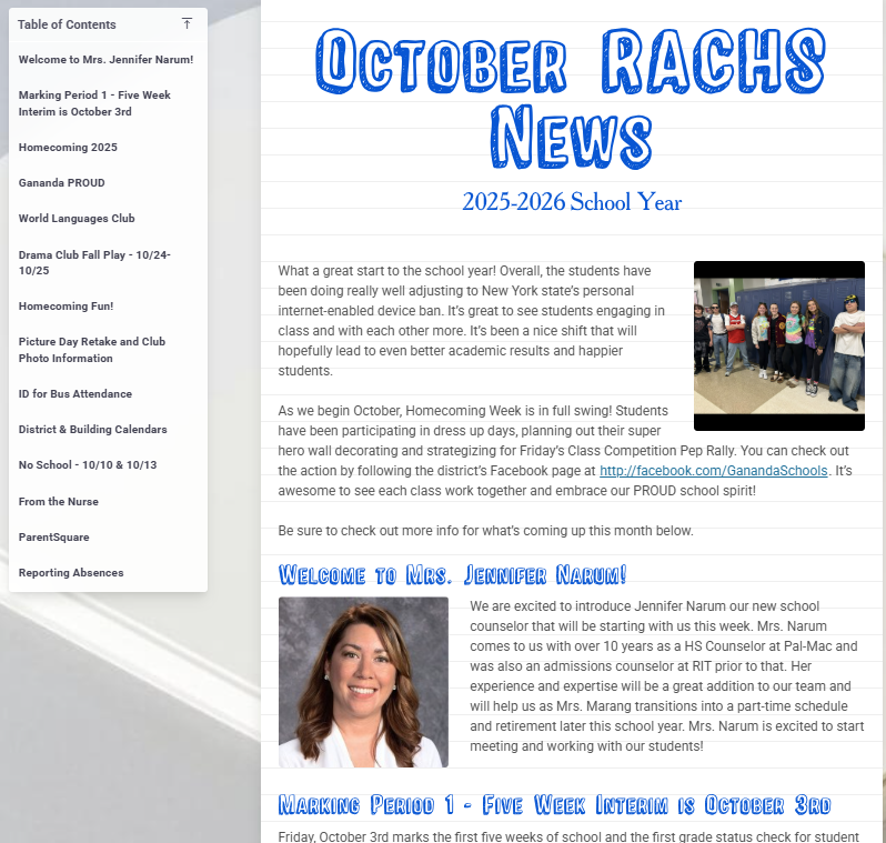 october newsletter thumbnail