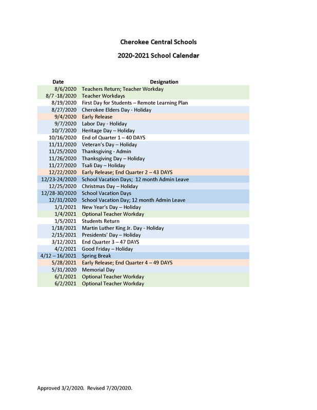 2020-2021 School Calendar_Revised_7_20_20