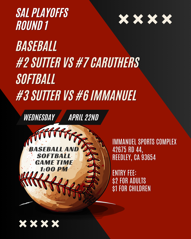 Baseball/Softball Playoff Schedule