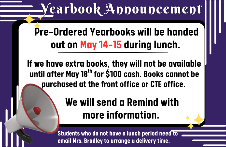Books will be handed out on May 14-15