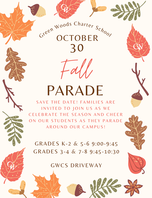 Save the Date for the Fall Parade on Thursday, 10/30!