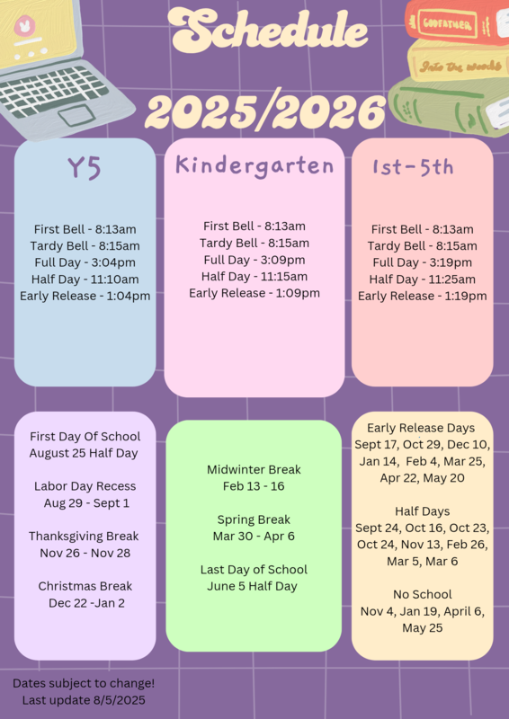 SCHEDULE AND CALENDAR