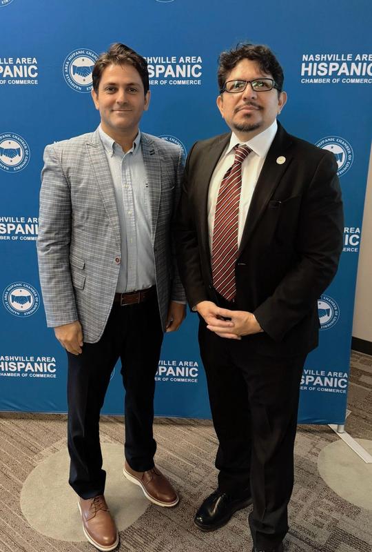Nashville School of Excellence Founding Principal Kazim Kizilkaya with NAHCC President Yuri Cunza at the NAHCC Annual Business Membership Meeting.