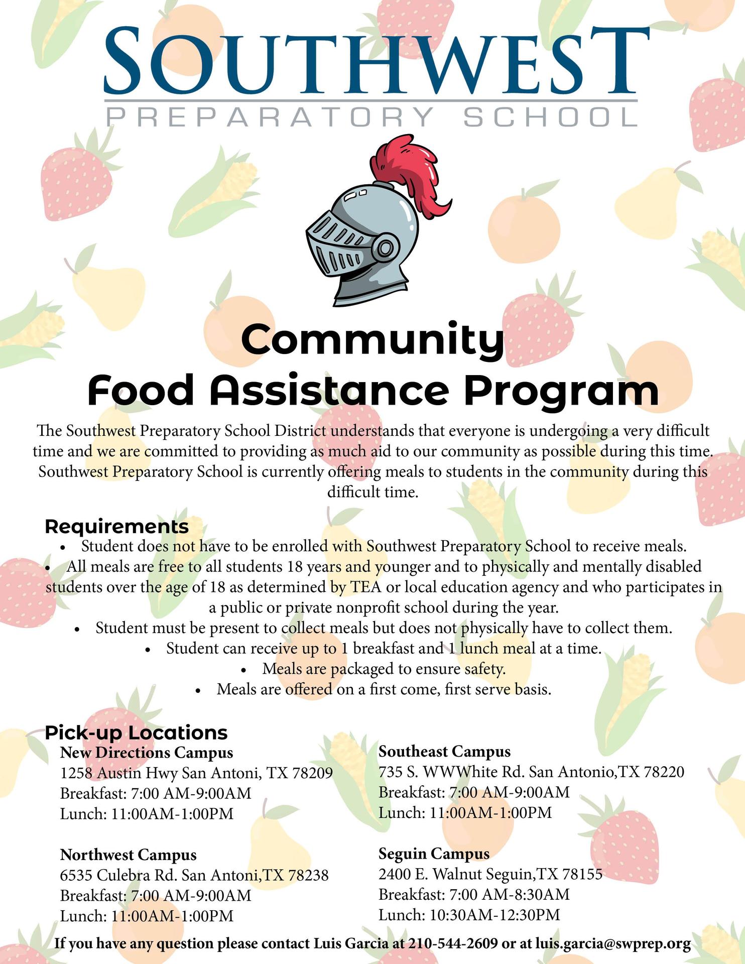 Free Meals To Students In The Community