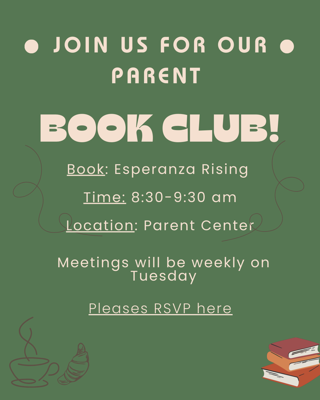 Parent Book Club Flyer