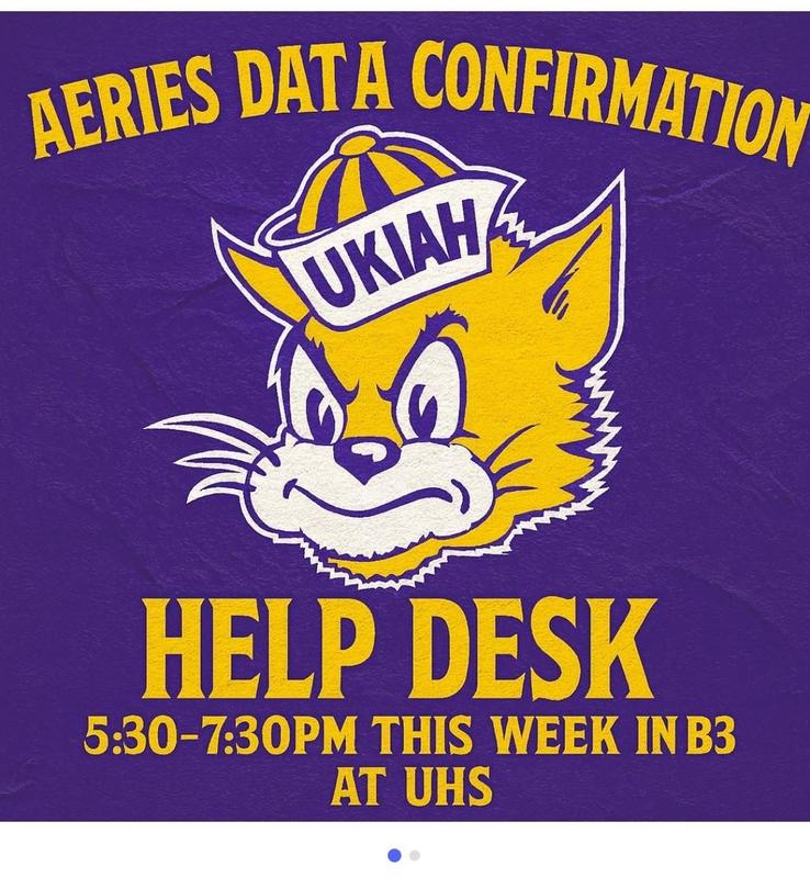 Aeries Data Conformation Help Desk. This Week 5:30PM-7:30 PM This Week In B3 At UHS