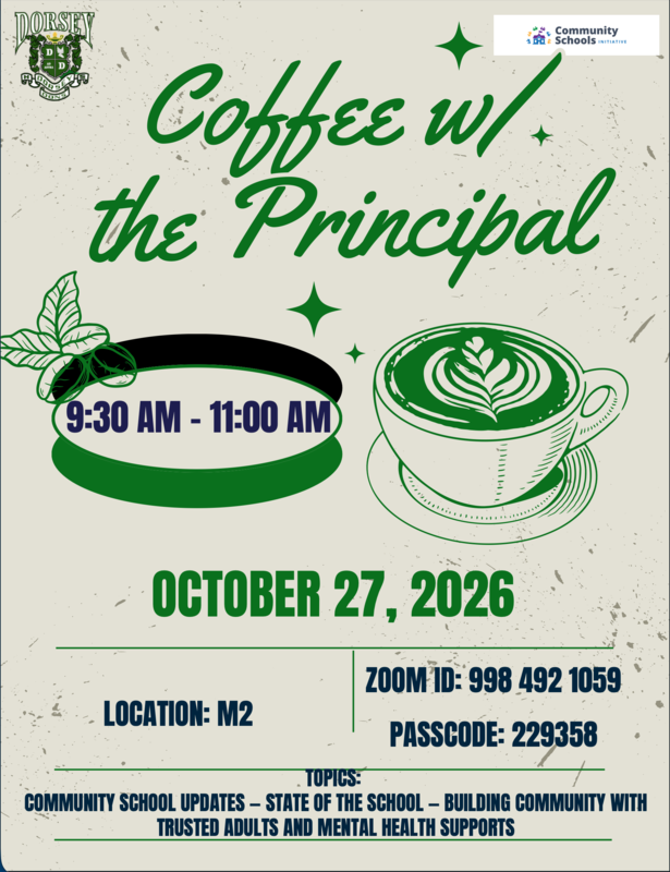 coffee witht he prncipal flyer english