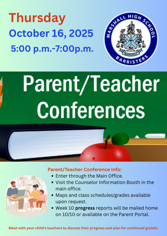 flyer describing parent conferences in English