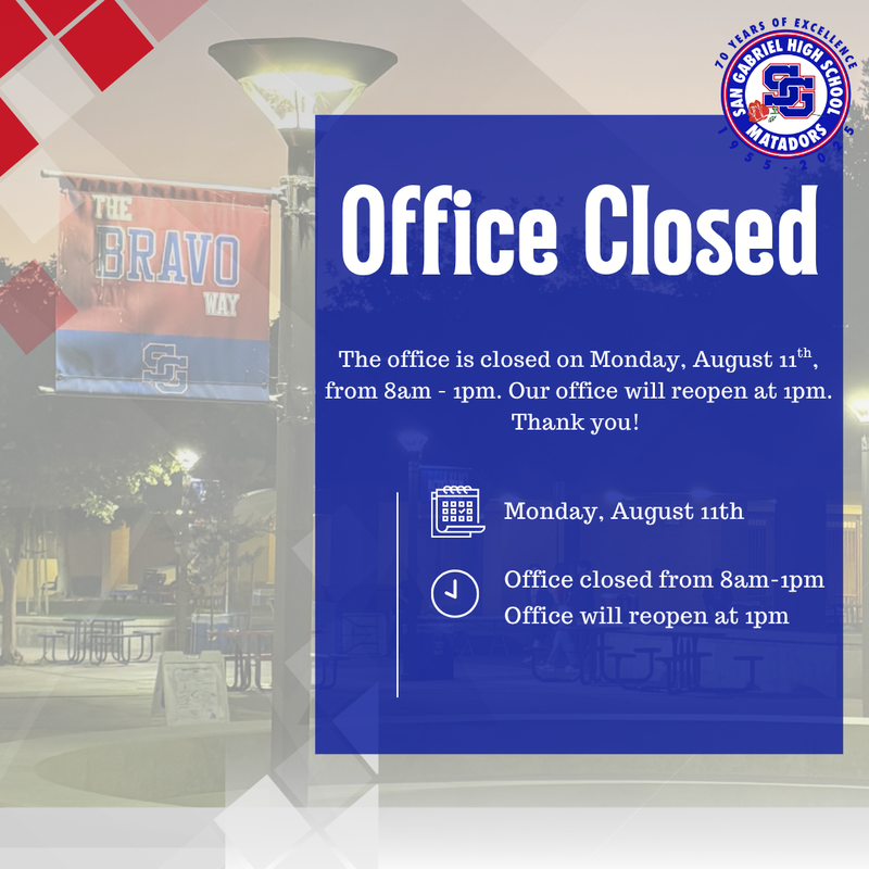 Offices CLOSED-August 11, 2025 Featured Photo