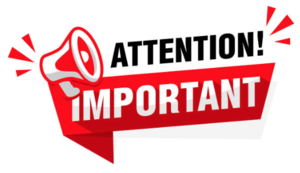 Attention Important