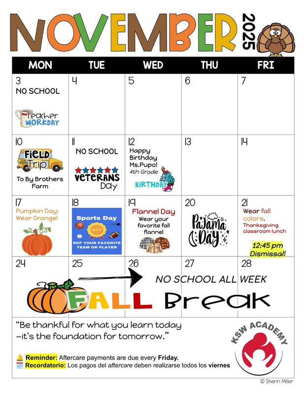 November calendar