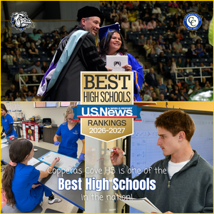 Collage of graduation ceremony and classroom activities promoting best high schools.