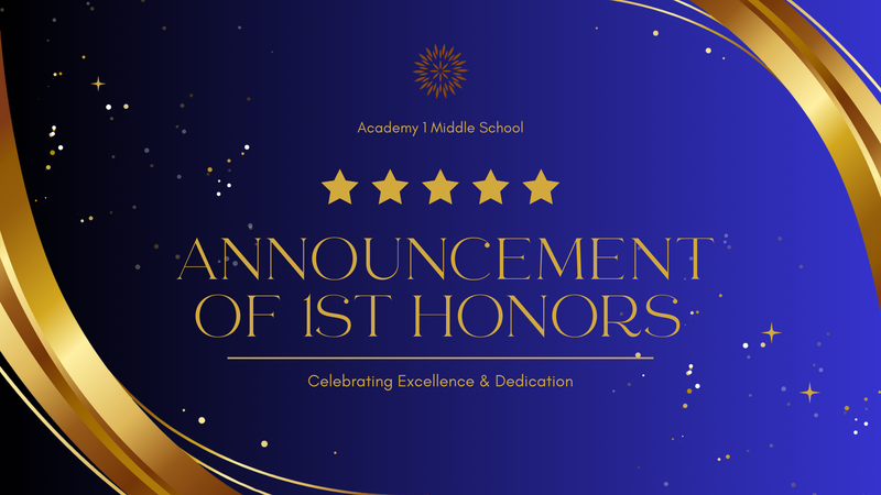 1st Honors Recipients