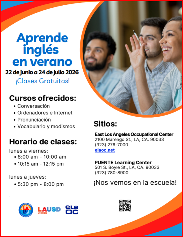 Summer ESL Flyer Spanish 2026