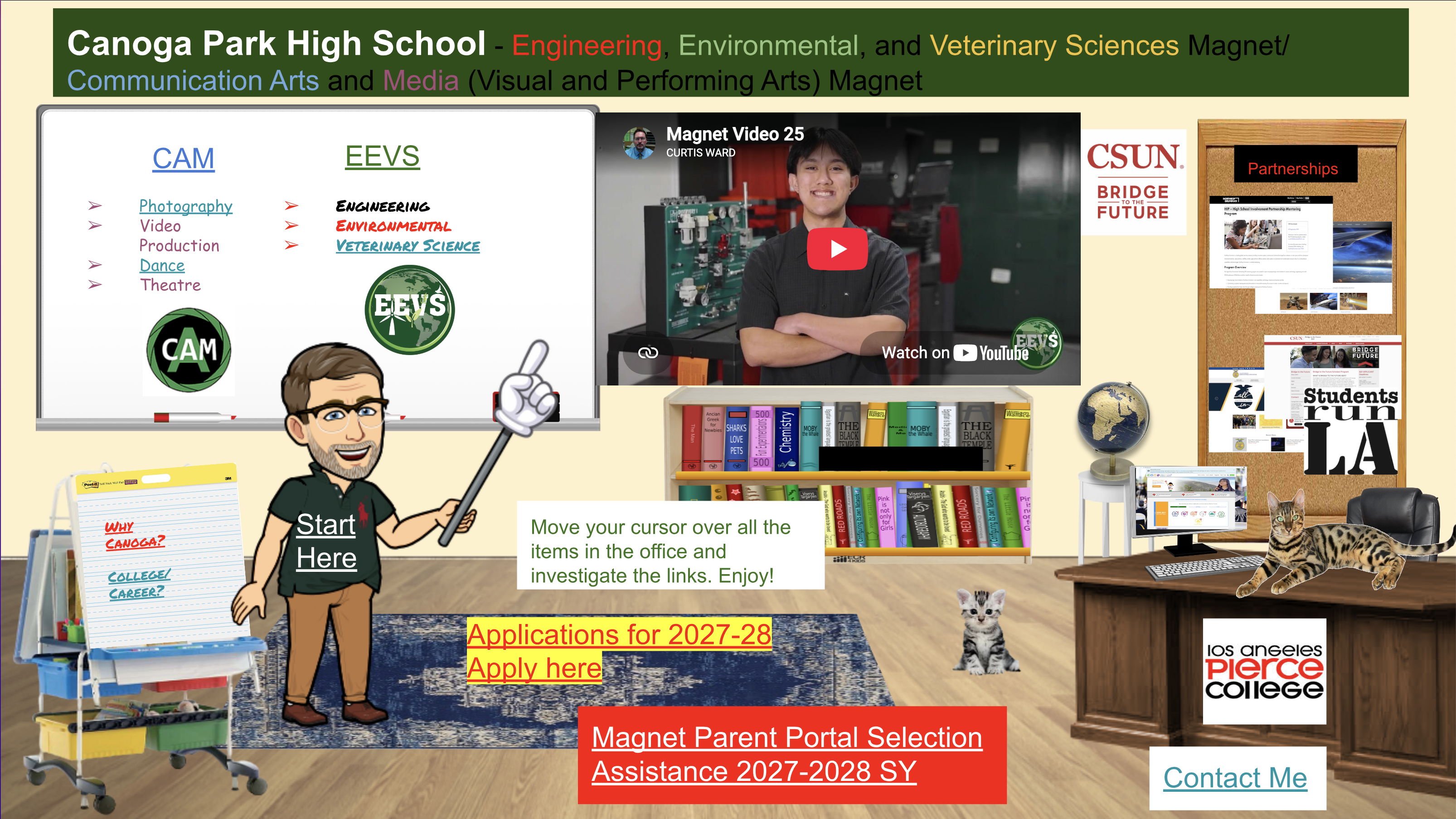 Magnet Office graphic showing Mr. Ward presenting information