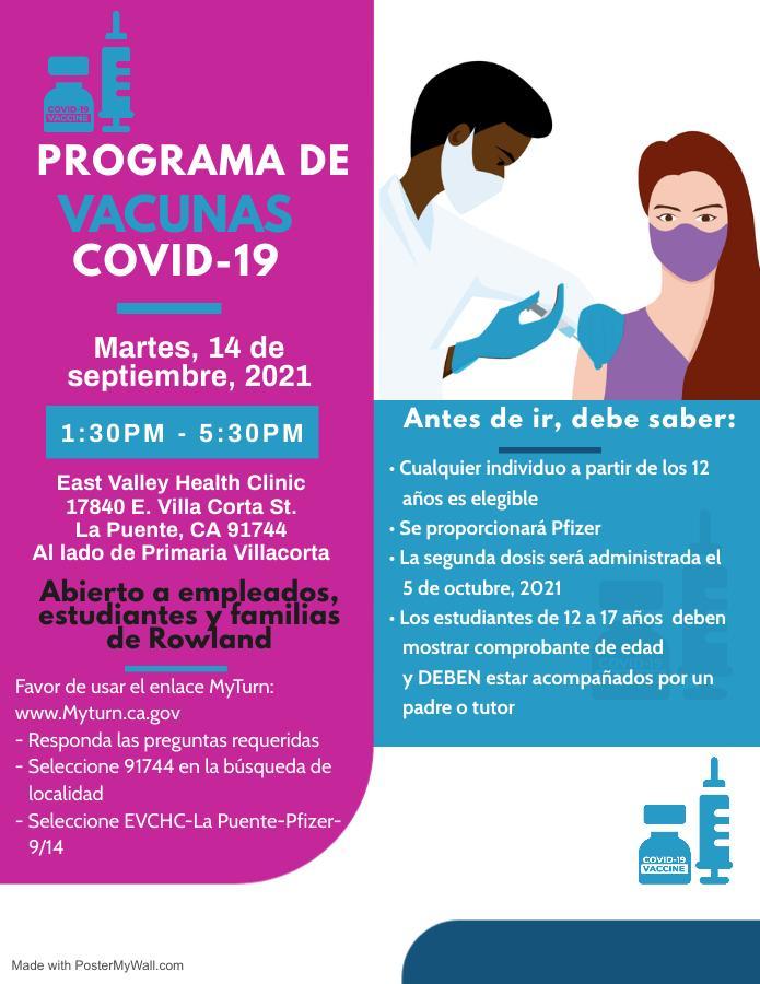 Spanish Covid Vaccine Clinic