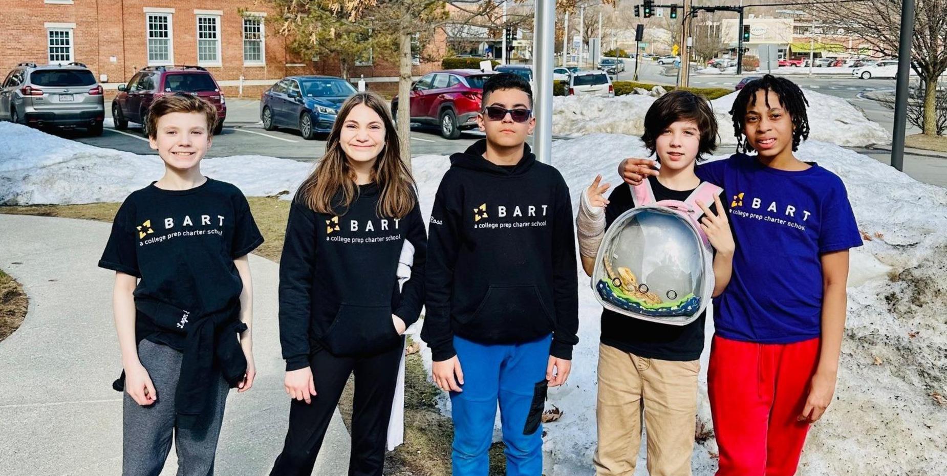 Students walking Dottie