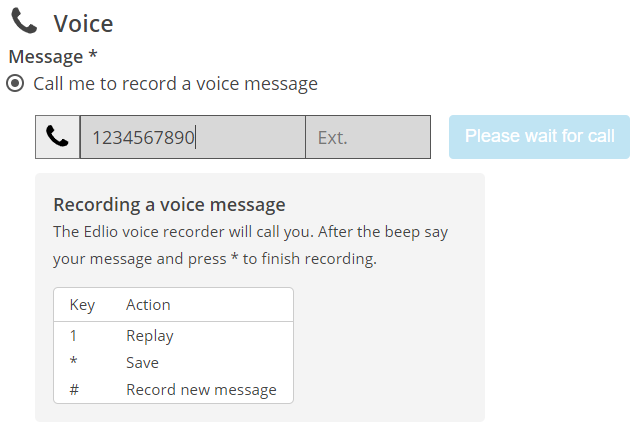 Record Message