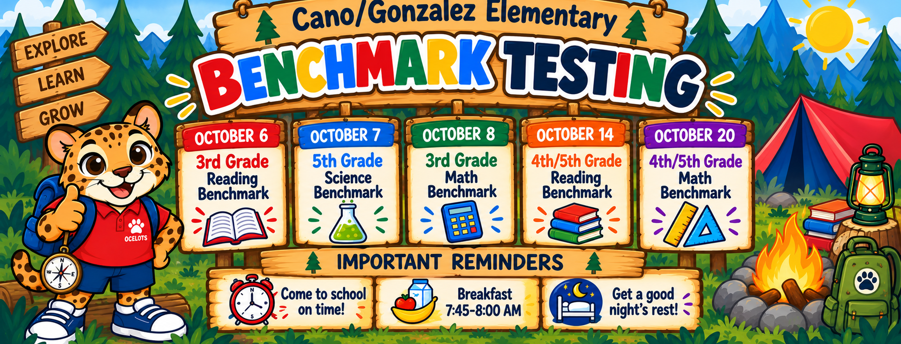 Benchmark testing dates