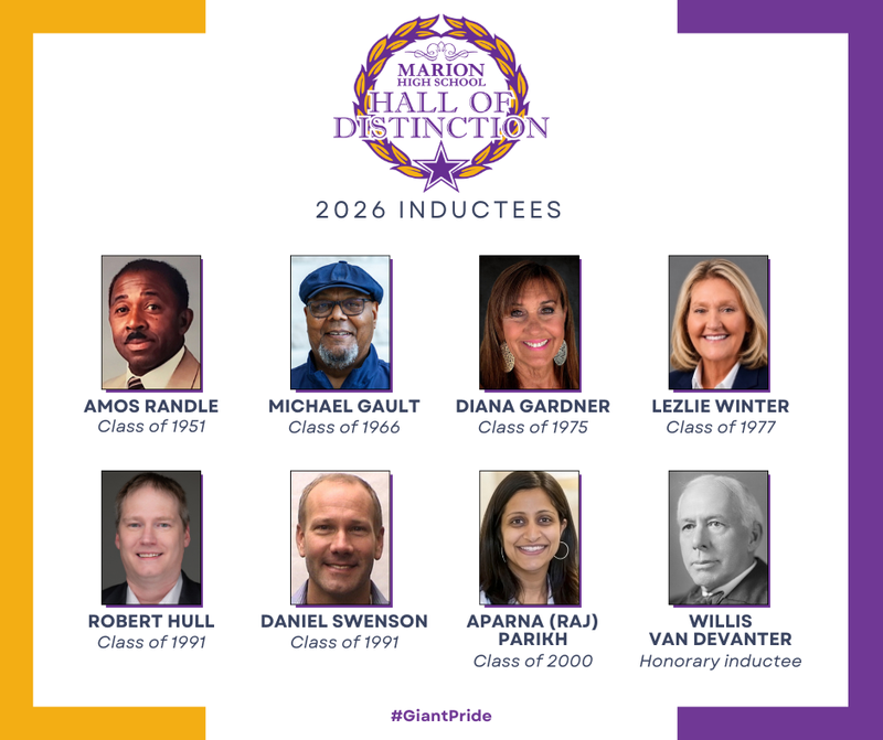 promo graphic - MHS Hall of Distinction 2026 inductees