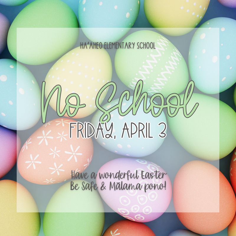 NO SCHOOL: Friday, April 3 Featured Photo