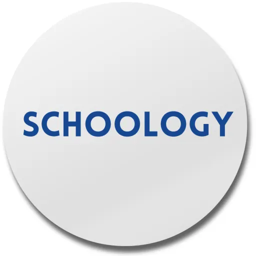 Round badge featuring the word 'SCHOOLogy' in prominent blue letters.