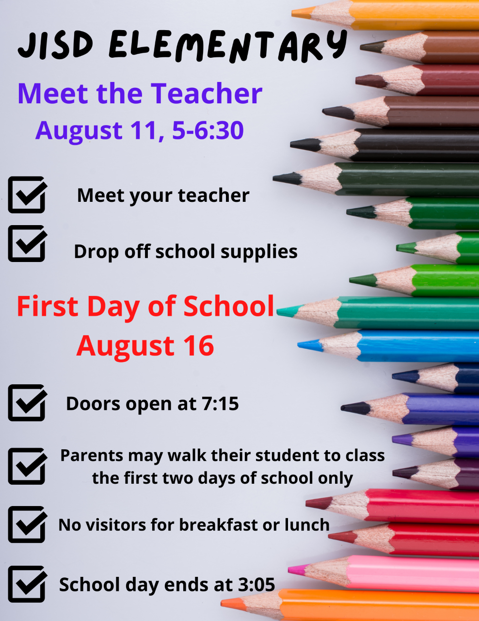 Elementary Meet The Teacher Meet The Teacher Schedule Pick Up 