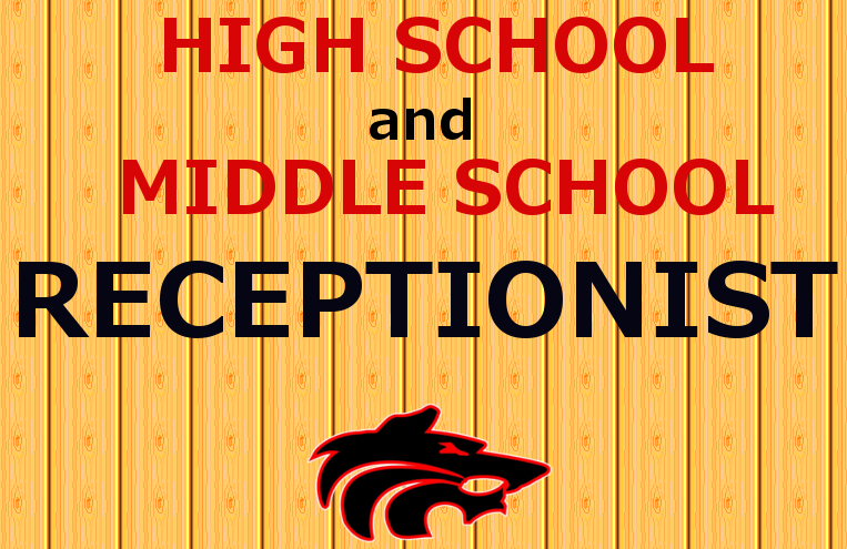 Receptionist MS and HS with wolf logo