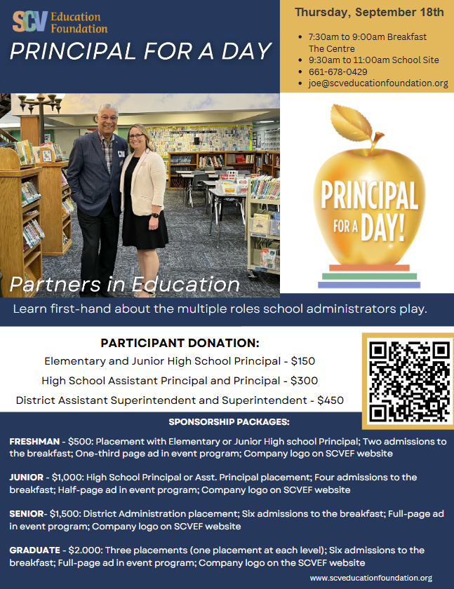 Principal for a Day Flyer