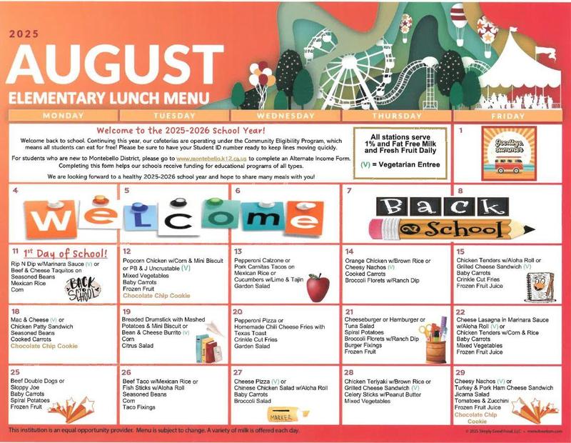 lunch menu