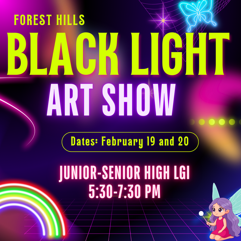 Black light art show