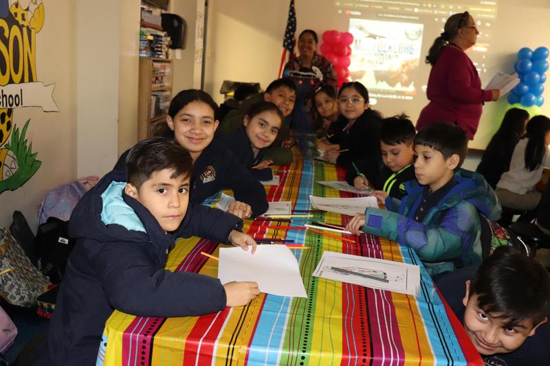 Betty Belle Batista visits the Jefferson School