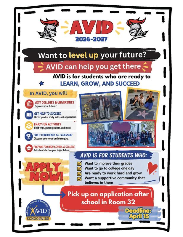 AVID flyer