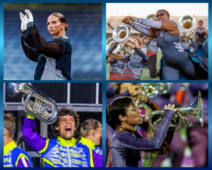 PHOTO: Leaders of the Siegel High School marching band spent summer break touring with prestigious drum corps units. Pictured on top row, from left, are Lydia Pletincks and Kassydi Starnes. Pictured on bottom row, from left, are Nathan Marshall and Colin Sullivan.
