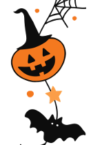 Jackolantern and bat