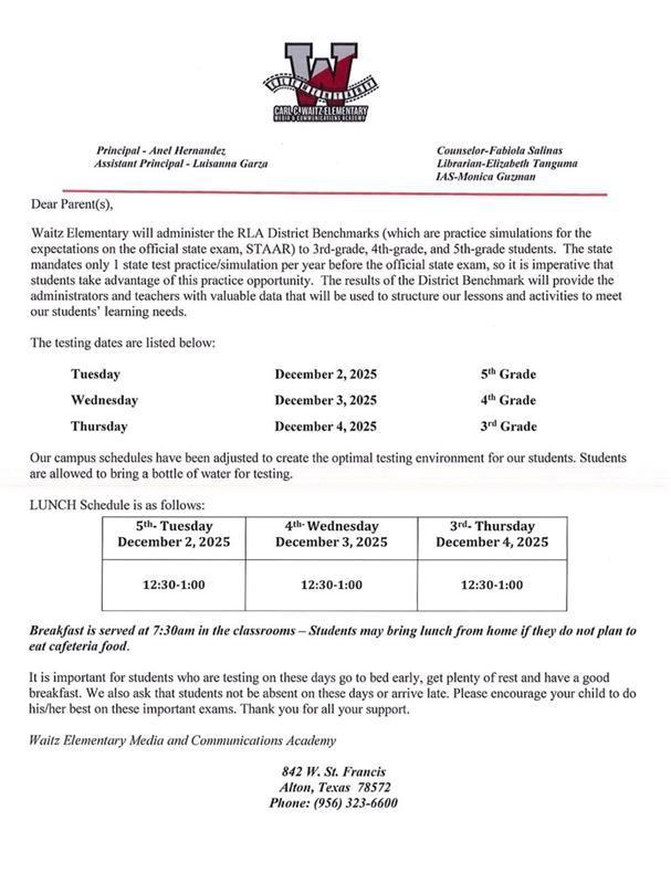 STAAR Benchmarks - Science & Math