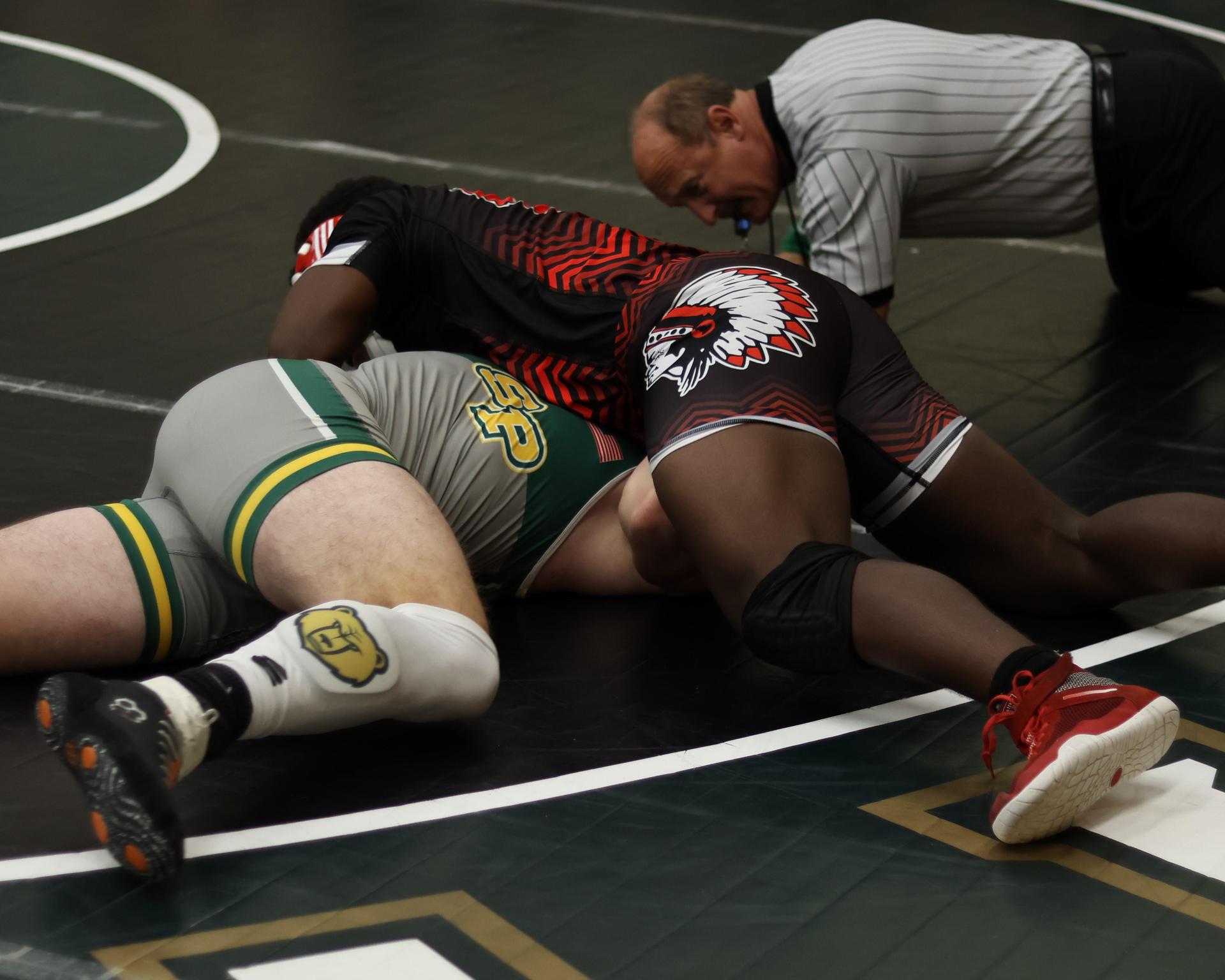 boys wrestling at liberty duals