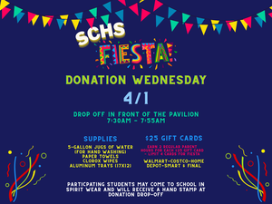 Fiesta Donation Wednesday 4/1