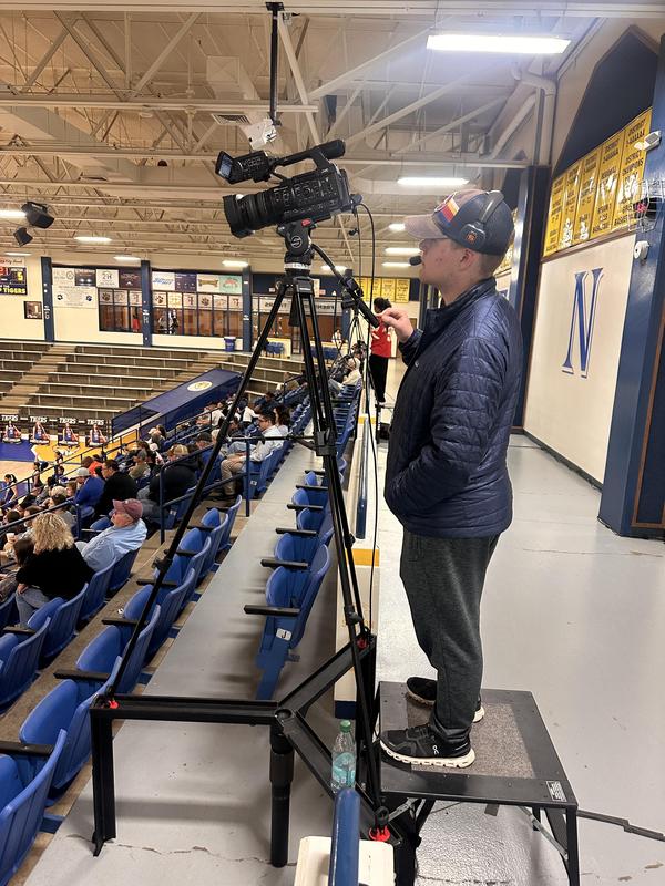 Students operating equipment in Frenship Media Program