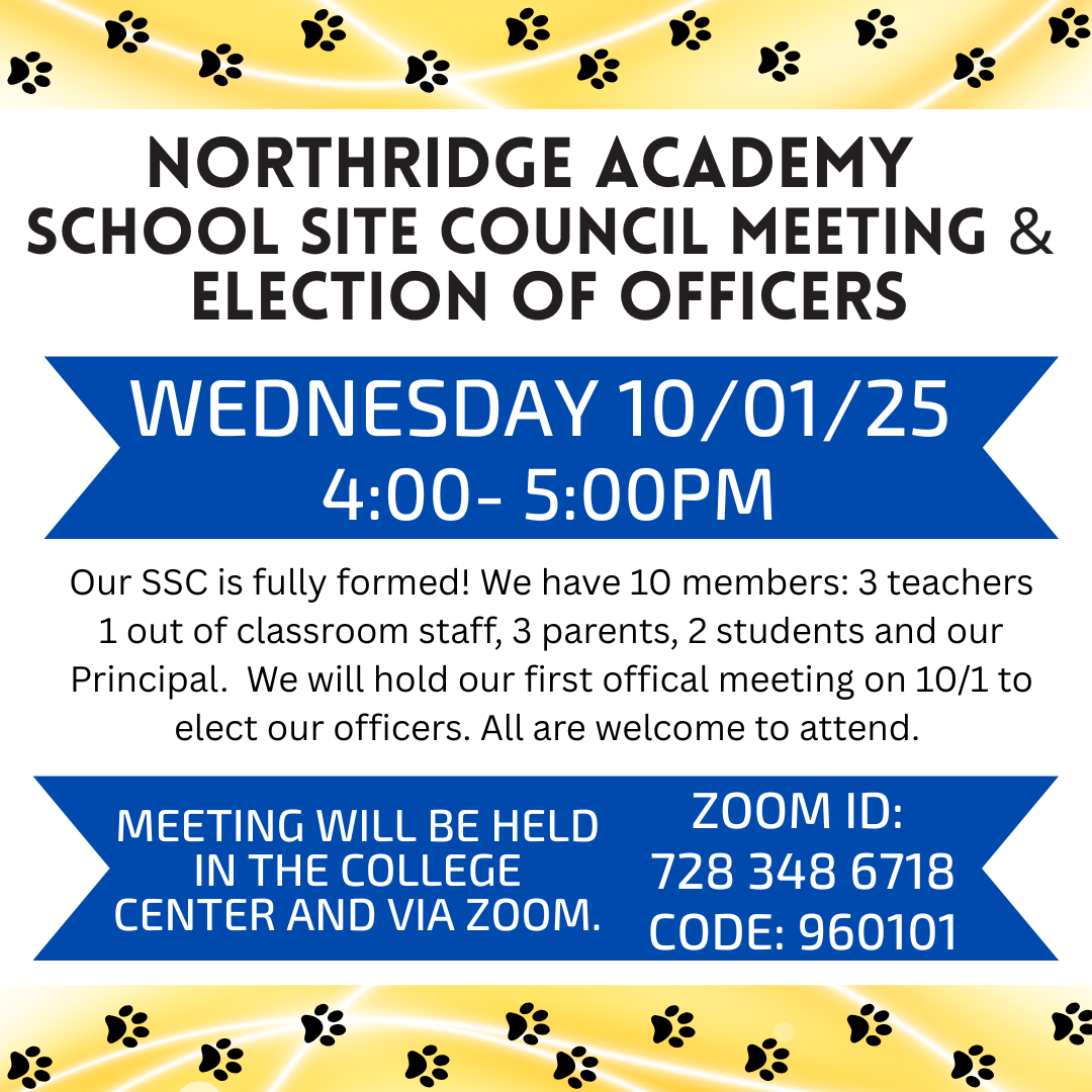 School Site Council (SSC) - School Governance - Northridge Academy High ...