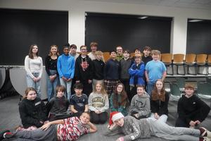 Thornapple Kellogg Middle School spelling bee competitors.