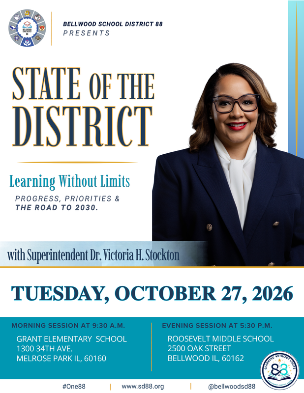 26 State of The District on Tuesday, October 27 at 9:30 and 5:30 in english