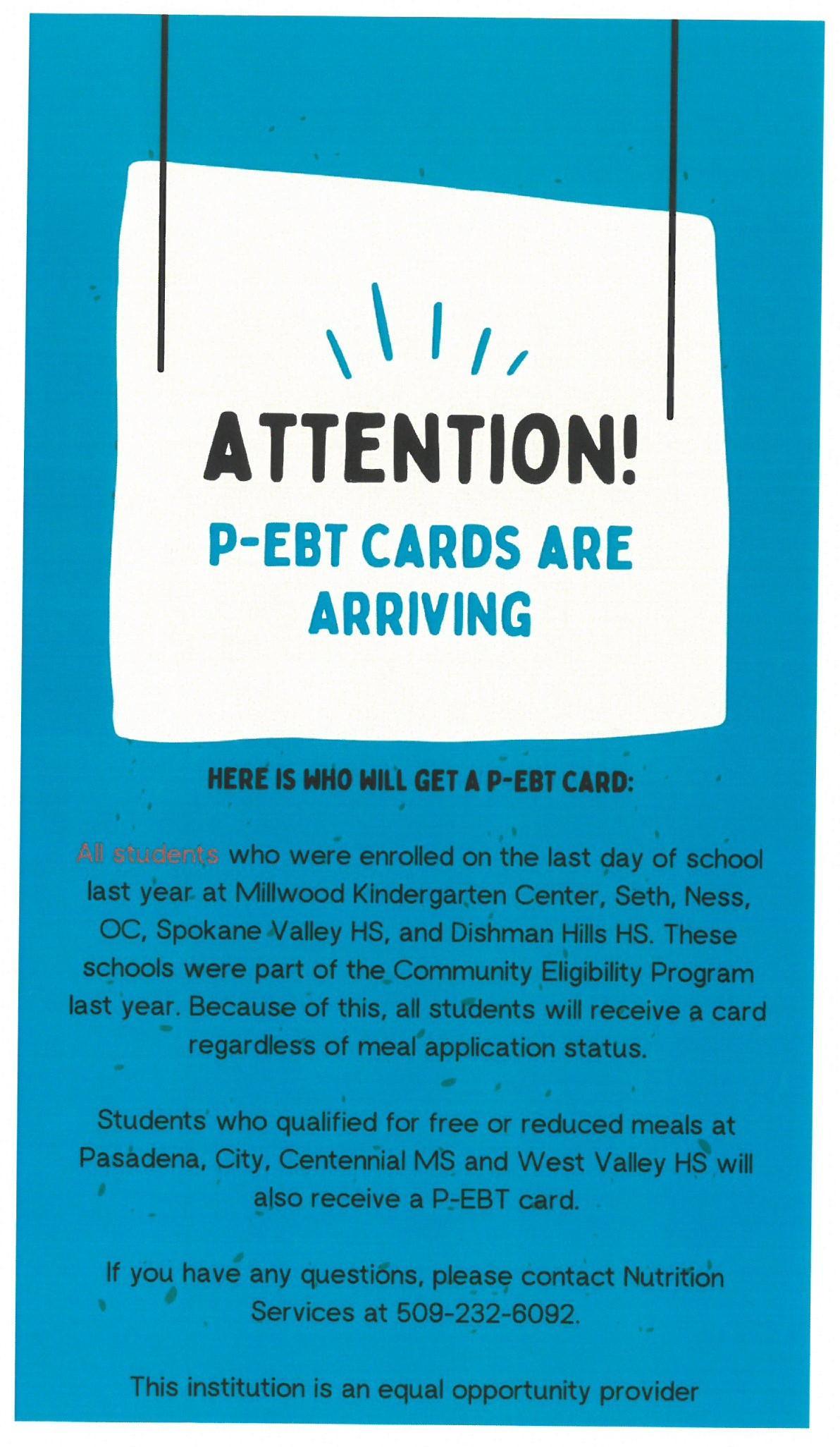 PEBT Cards Information Ness Elementary School