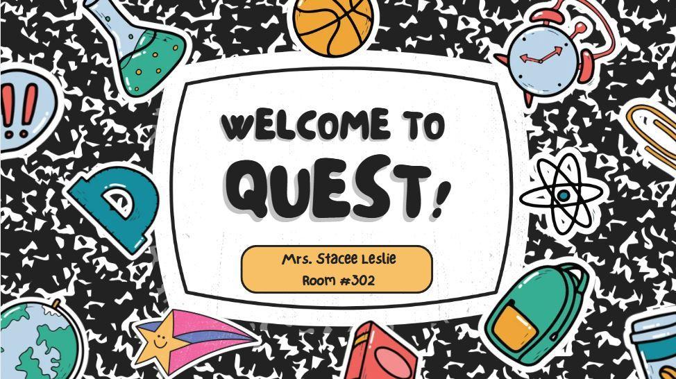 A banner that says Welcome to Quest!