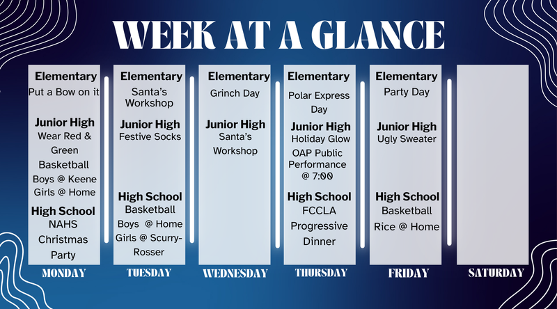 Week At A Glance