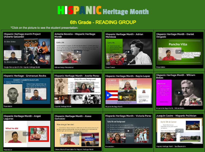Hispanic Heritage Month presentations