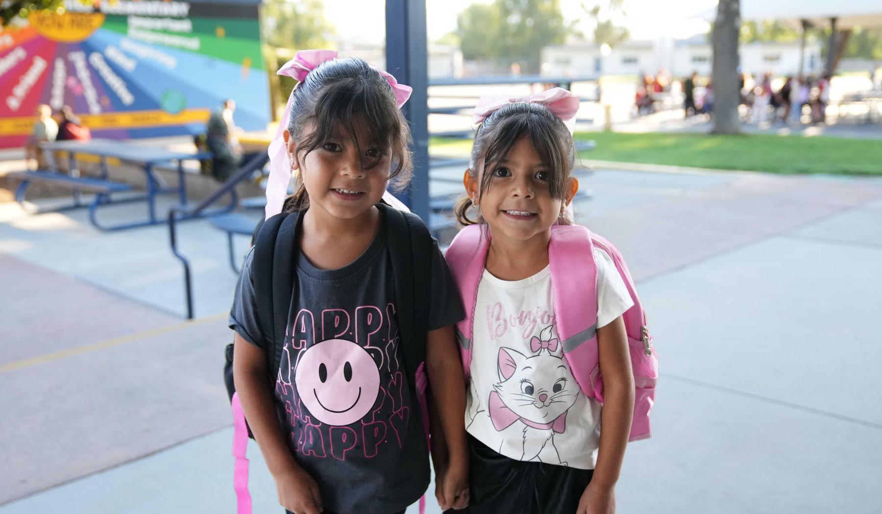 two elementary school girls